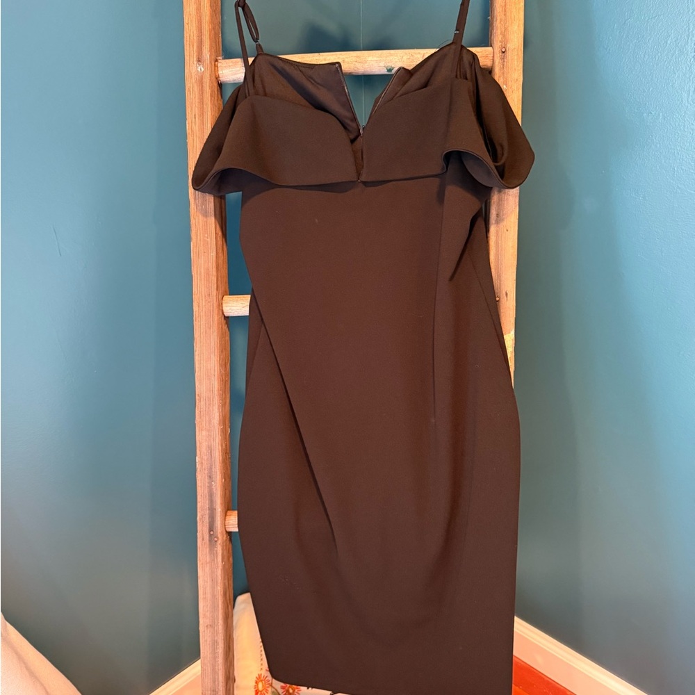 bebe Elegant Strapless Black Dress